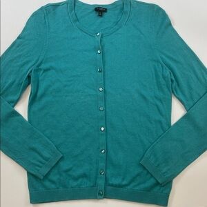 Talbots Teal Button Front Cardigan Sweater Women’s Sz M